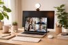 Key light LED per videoconferenze su un monitor da ufficio